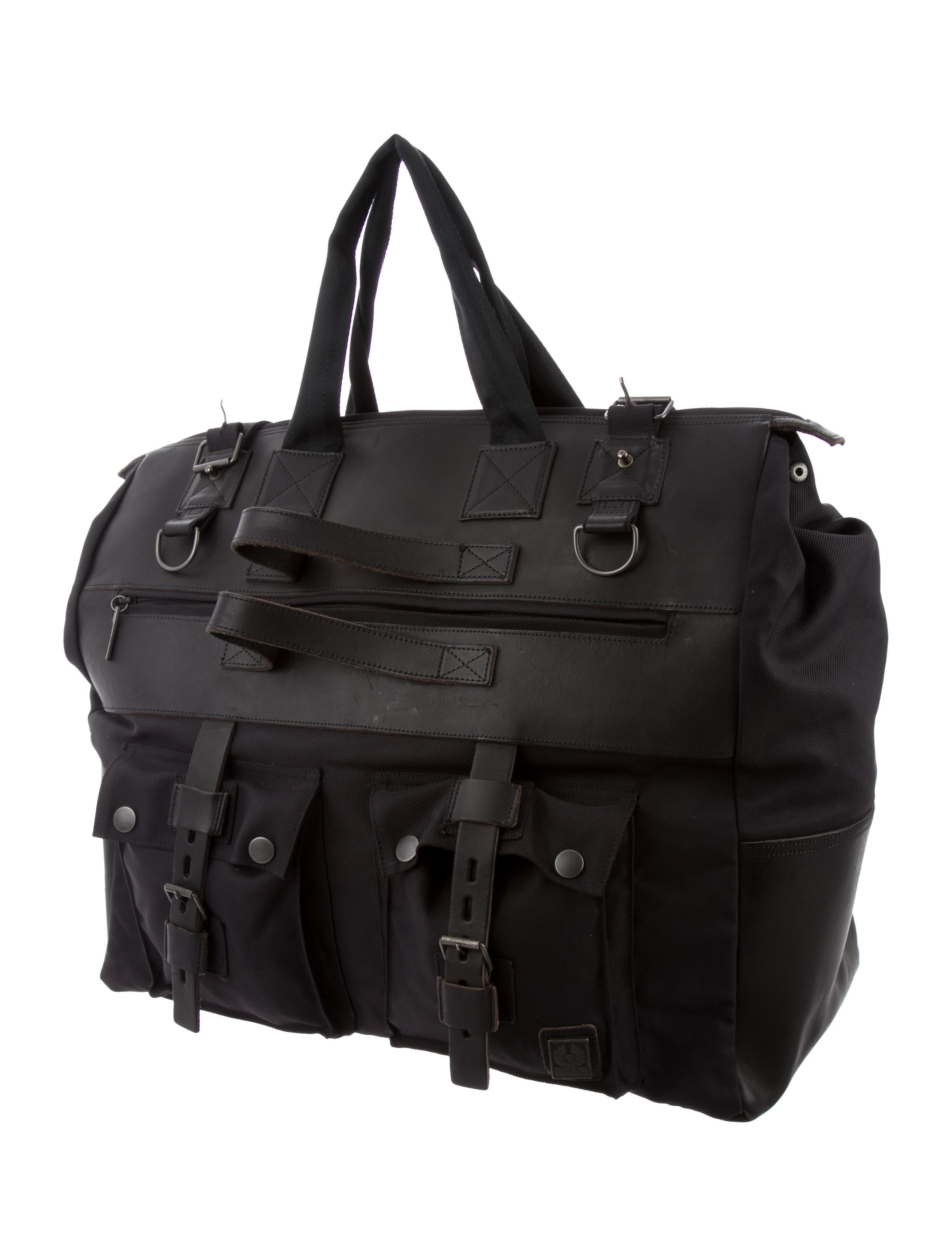 Belstaff Leather-Trimmed Canvas Tote